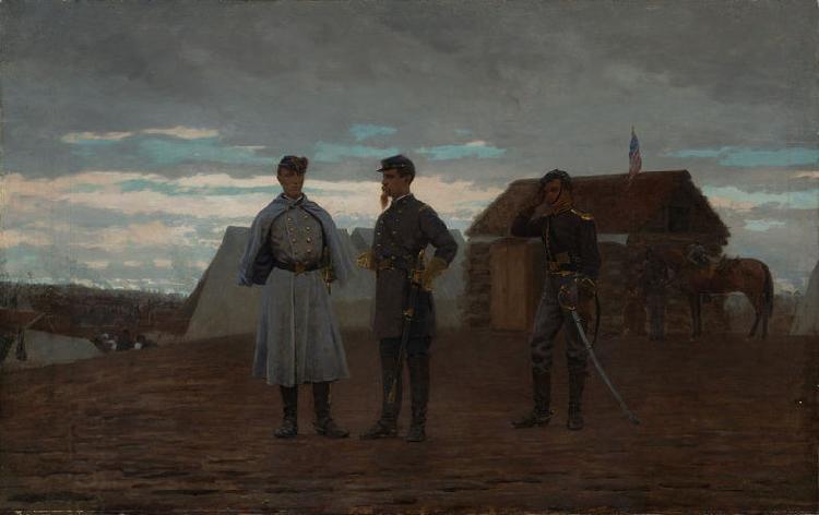 Winslow Homer Officers at Camp Benton China oil painting art